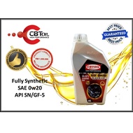 CBT OIL - 0w20 Fully Synthetic API ILSAC SN/GF-5 Engine Oil 0w-20 Minyak Enjin - 1Liter