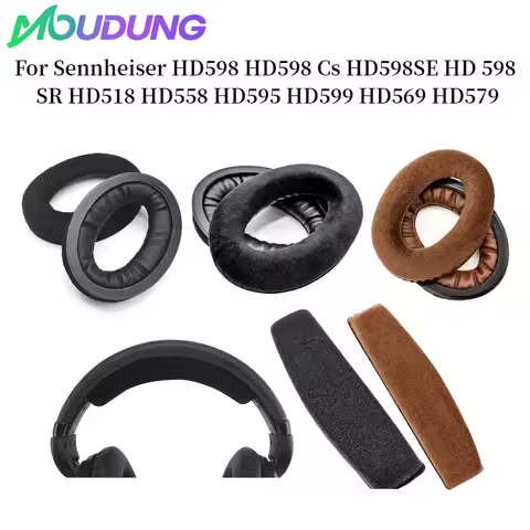 MOUDUNG Replacement Ear Pads for Sennheiser HD598 HD598 Cs HD598SE HD 598 SR HD518 HD558 HD595 HD599