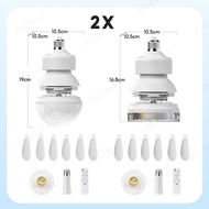 ALLTOU โคมไฟพัดลม 2IN1 40W พร้อมฐานแปลงไฟ E27 3CCT  พัดลมติดเพดาน ปรับได้ 3 สี 3 ความเร็วลมความเร็ว 