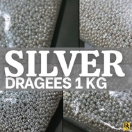SILVER DRAGEES - EDIBLE DECORATION 1 KG