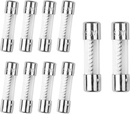 10Pcs 2A Slow Blow Fuse 2 Amp Time Delay Fuse T2AL250V 250V Slow Acting Glass Fuse 5x20mm
