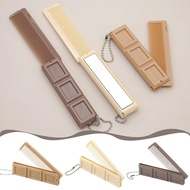 Chocolate Biscuit Shaped Cartoon Comb Plastic Comb Portable Cartoon Two-in-one Color Milk E4Q0