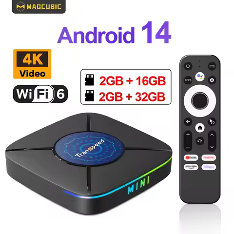 Transpeed K8 ATV Android 14 TV BOX RK3518 With Voice Assistant TV Apps Dual Wifi Quad Core Cortex A5