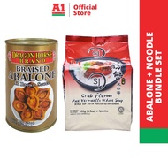 A1 Crab Flavour Rice Vermicelli White Soup (100g x 4pkts) + Dragon Horse Braised Abalone In Brown Sa