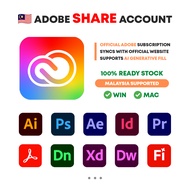 ADOBE SHARE ACCOUNT Creative Cloud All Apps | 1,2,3 & 6 Month Subscription