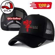 Qila Gallery HIBIKI Trucker Hat - HIBIKI Logo Distro Hat - Premium HIBIKI Hat - Adult Men's Hat - Or