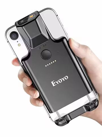 Eyoyo EY-017 Bluetooth QR 2D Barcode Scanner Back Clip Phone 1D Laser Bar Code Reader for Mobile Sca