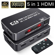 5合1輸出HDMI Switch 4K @ 60Hz超高清HDMI切換器 (無線遙控, 一件) PS4 PS5 XBOX 轉換器 