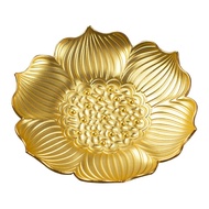 Buddhist Deepavali Diwali Lotus Gold Plate