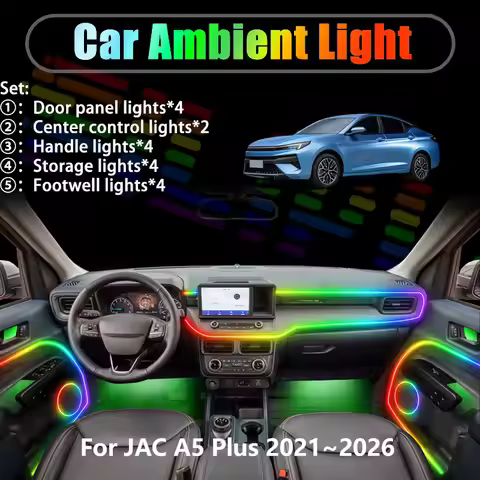 For JAC A5 Plus 2021~2026 KMC J7 Sol 2/18 in 1 Car ambient lighting Led trunk interior led lights US