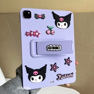 【With Foldable Stand】Skin-friendly Soft Silicone Tablet Case With 3D Cartoon Stickers For iPad Mini 