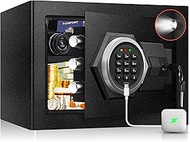 1.6 Cu Ft Small Fireproof Home Safe Box- Steel Combination Lock Security Box with Type-C & Sensor Li