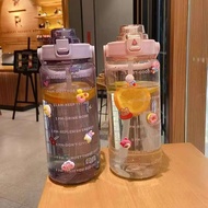 2000ml Reminder Water Bottle With Straw Scale Big Bottle 2 Liter Gym Bottle Sport Water Bottles