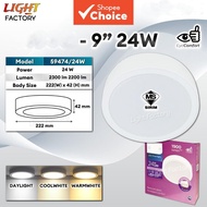 Surface Downlight 9" 24W LED Surface Mounted Panel Light 59472 59474 Lampu Siling