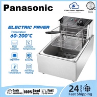 Electric Deep Fryer Pan Multi-functional With Strainer Stainless Steel Electric Double Deep Fryer