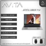 Avita Liber V14 I7 14'' FHD Laptop ( I7-10510U, 8GB, 1TB SSD, Intel, W10 )