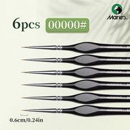 Maries 00000 Fine Tip Paint Brush Set for Acrylic Models Mini  Miniature Detail  Nylon Hair Thin Ext