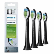 For Philips Sonicare Genuine W2 Replacement Toothbrush Heads, HX6064, Black, Pack of 4