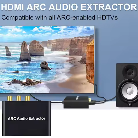 HDMI-Compatible ARC Audio Extractor ARC To SPDIF Coaxial L/R Stereo 3.5mm Jack ARC Return Channel Co