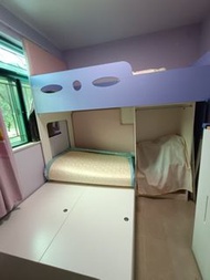 兒童碌架床連衣櫃組合
