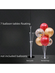 1只氣球展示架,附有7支氣球棒,適合在桌面上用作生日派對、婚禮、氣球拱門與派對用品的理想裝飾（不包括氣球）