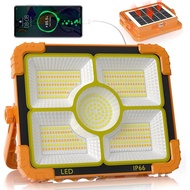 1000W LED Solar Work Light, 466 LED 1,0000 Lumens Magnetic Work Light, with 5 Modes, 12,000mAh Recha