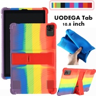for UODEGA Tab 10.8 inch Cover Tablet Shockproof Case Soft Silicone Adjustable Stand Shell