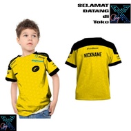 Baju Kaos Jersey Olahraga Onic eSports Gaming Pro Team Anak 1-10 Tahun