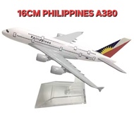 16cm Philippines AIRBUS 380 A380 Diecast Metal Alloy Display Toy Decoration Collection Children's Gi