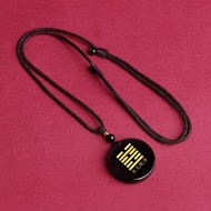 Yin Yang Five Elements Gossip Lettering Gossip Water Fire Pendant Jewelry Obsidian Pendant Energy Ji
