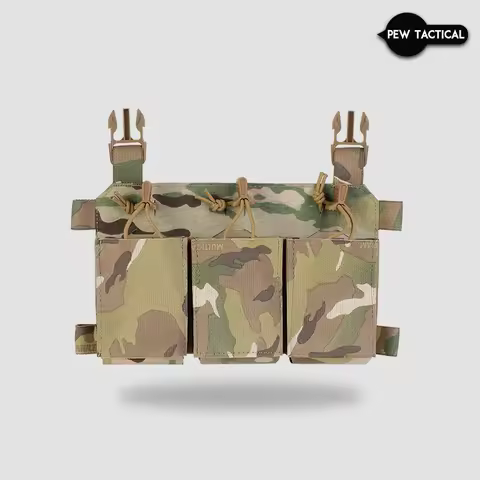 PEW TACTICAL THORAX TRIPLE RIFLE MAG PLACARD 556 762 545 Front Flap AIRSOFT FP09