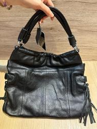 MONSCAR 小牛皮手提包 牛皮手提包 韓國品牌 黑色手提包 手拿包 斜背包（大拉鏈有瑕疵）