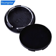 【FY】  4Pcs Black Universal 50mm Wheel Center Rim Hub Caps Covers Hubcap Tyre Trim Car Auto D4O5