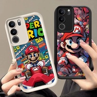 Q-9 Mario Black white Case for VIVO IQOO Z9 Y200 U5X T3 Y300 Y19S Pro Lite 5G