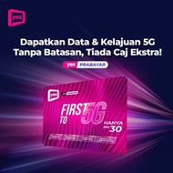 Simkad Prepaid YES FT5G | Sim Only | RM20 50GB | RM30 RM58 Unlimited Data Uncapped Speed 4G 5G