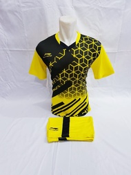 Setelan PRINTING ABSTRAK baju sport kaos olahraga badminton sepakbola 015