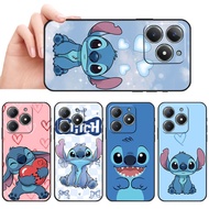 Waterproof soft silicone phone Realme C51S C67 C68 C63 C61 P1 Note 50 Blue Alien Creature Art case a