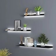 LED light-emitting laminate shelf wall wall storage rack with lights wall storage rack store display