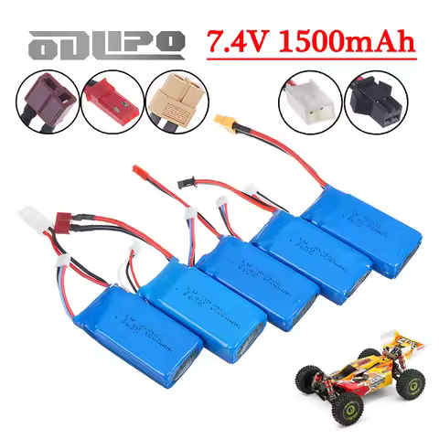 7.4V 1500mAh Battery for WLtoys 144001 V913 L959 L969 L979 L202 L212 WL912 RC Trucks Cars Boats Part