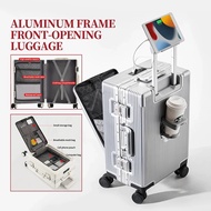 Next Day Full Aluminum Magnesium Luggage Front-Opening Luggage Top With Laptop Compartment 20/24/29 