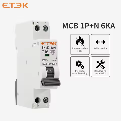 ETEC rail-mounted miniature household circuit breaker MCB 30 mA C curve 10 A 16 A 20 A 25 A 32 A 1P+