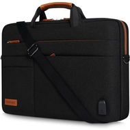 DOMISO 14“ 15.6” 17.3“ Inch Multi-Functional Laptop Sleeve Business Briefcase Messenger Notebook Computer Bag With USB Charging