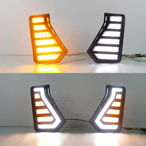 Car DRL For Toyota Tacoma 2024 LED Daytime Running Lights Daylight with Turn Signal Car Styling Fog 