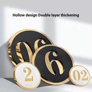 1Y1L [Number Sticker] Double-Layer Acrylic Table Number Plate Restaurant Table Number Sticker Engrav