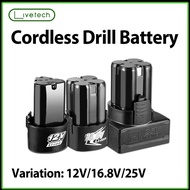 Livetech Lomvum 12V/ 16.8V / 25V Drill Battery and Charger Adapter