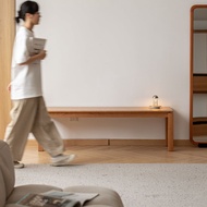 Loft Home Minimalist Cherry Wood Dining Bench COASTAL