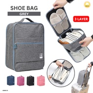 Portable Travel Shoe Bag Shoe Bag Hanging With Luggage Big Organizer Storage Beg Kasut Luggage 鞋袋 Su