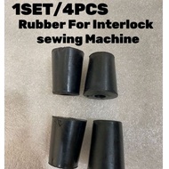 (1set/4Pcs)interlock /Head Rubber Cursion Coverstich Industry Machine / Getah Pelapis Kepala Mesin I