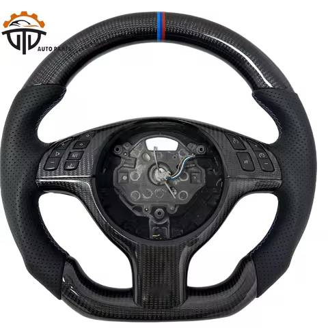 Carbon Fiber Steering Wheel Perforated Leather For Bmw E46 Car Accessory Auto Parts