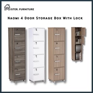 NAOMI 4 Door File Cabinet With Lock Locker Office Locker Cabinet Storage Cupboard Almari Berkunci Kabinet Berkunci Rak